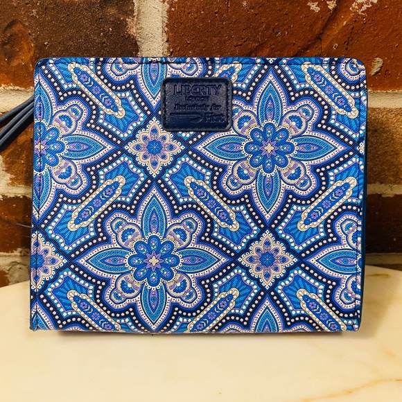 Liberty of London Handbags - Liberty of London Blue Clutch Wristlet Exclusively for First Floral Blue 7” x 6”